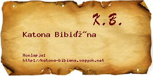 Katona Bibiána névjegykártya