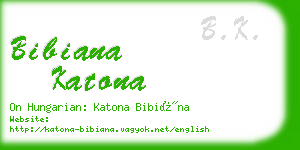 bibiana katona business card